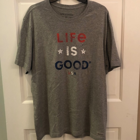 Mens XL LIFE IS GOOD tshirt NWT - Picture 1 of 4